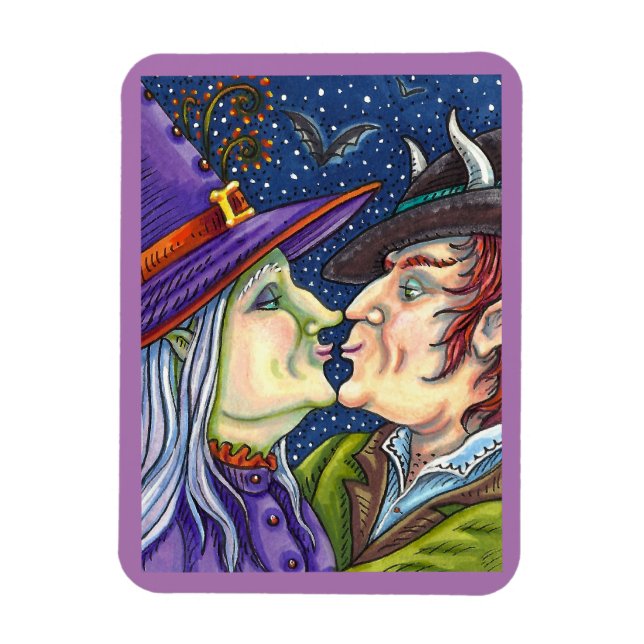 NEVER TOO OLD FOR ROMANCE, WITCH & WARLOCK IN LOVE MAGNET (Vertical)