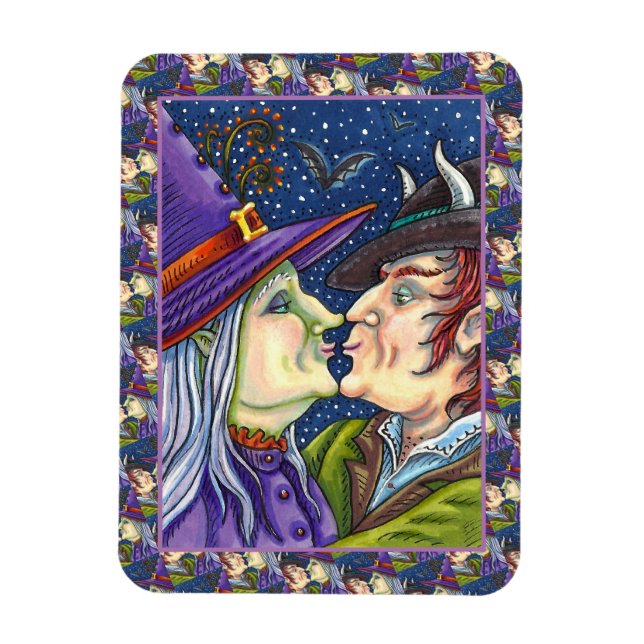 NEVER TOO OLD FOR ROMANCE, WITCH & WARLOCK IN LOVE MAGNET (Vertical)