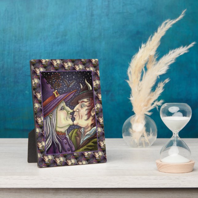 NEVER TOO OLD FOR ROMANCE, WITCH & WARLOCK IN LOVE PLAQUE (Side)