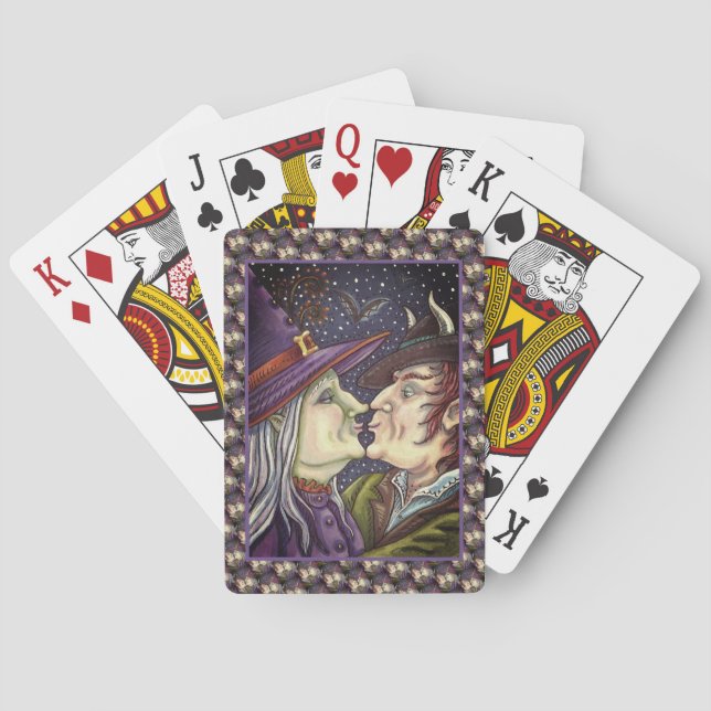 NEVER TOO OLD FOR ROMANCE, WITCH & WARLOCK IN LOVE PLAYING CARDS (Back)