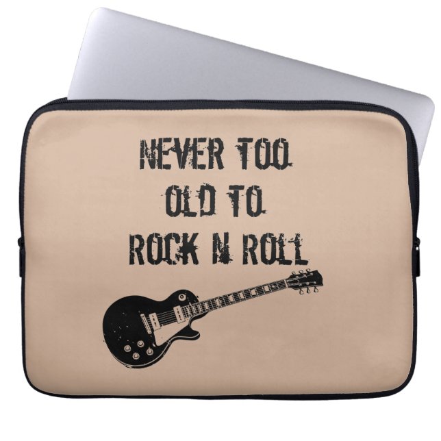 Never Too Old To Rock N Roll music Laptop Sleeve (Front)