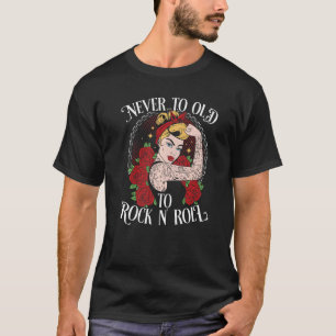 Never Too Old To Rock N´Roll  Rockabilly Premium T-Shirt