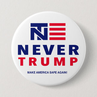 "NEVER TRUMP" 3-inch 7.5 Cm Round Badge
