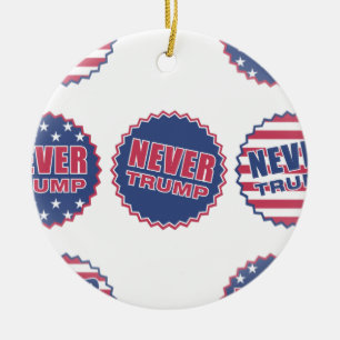 never trump ceramic ornament