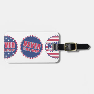 never trump luggage tag