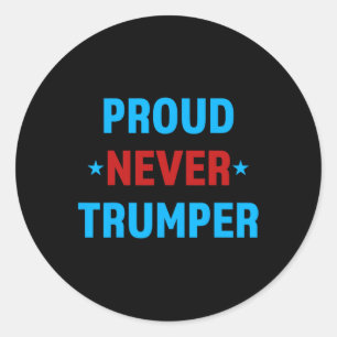 Never Trumper Political Support Joe Biden Anti Tru Classic Round Sticker