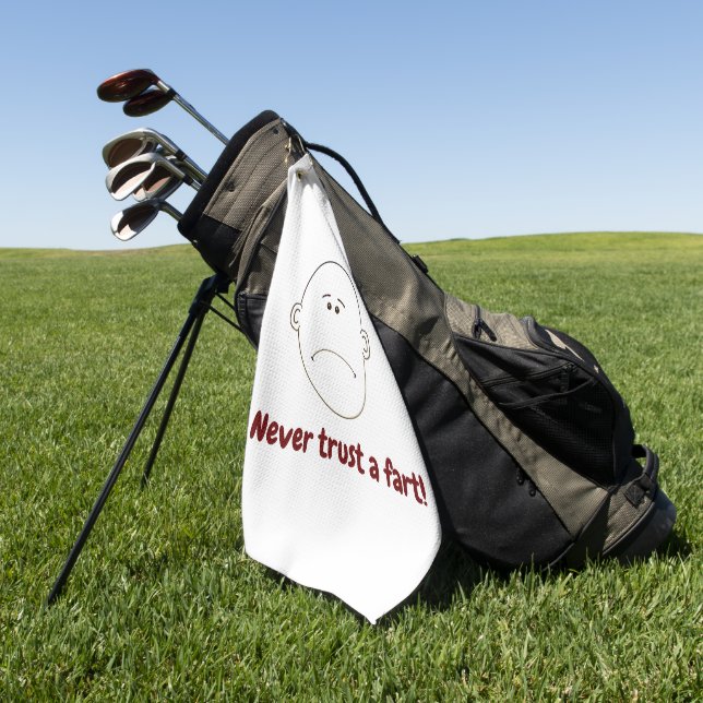 Never Trust A Fart! Golf Towel (Green)