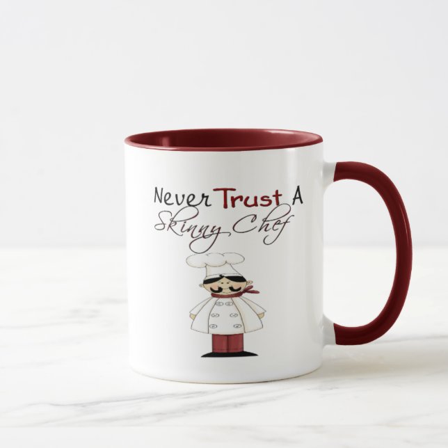 Never Trust a Skinny Chef Mug (Right)