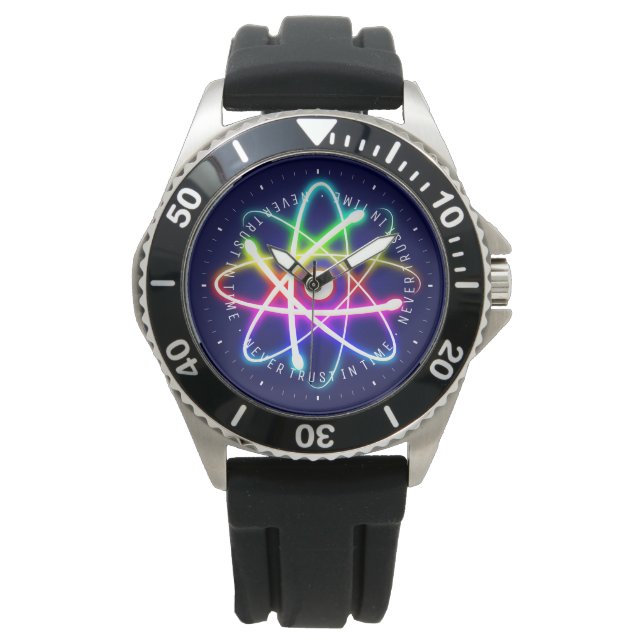 Never Trust in Time | Funny Science Gifts Watch (Front)