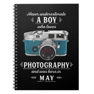 Never Underestimate A Boy Who Loves Photography Ma Notebook