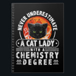 Never Underestimate A Cat Lady With A Chemistry De Notebook<br><div class="desc">Never Underestimate A Cat Lady With A Chemistry Degree A perfect Christmas, birthday, or graduation gift for any cat lady who just earned her chemistry degree. Great for graduate or undergrad students studying science and chemistry. Perfect for women who love cats & science. Any lab technician, or student who loves...</div>