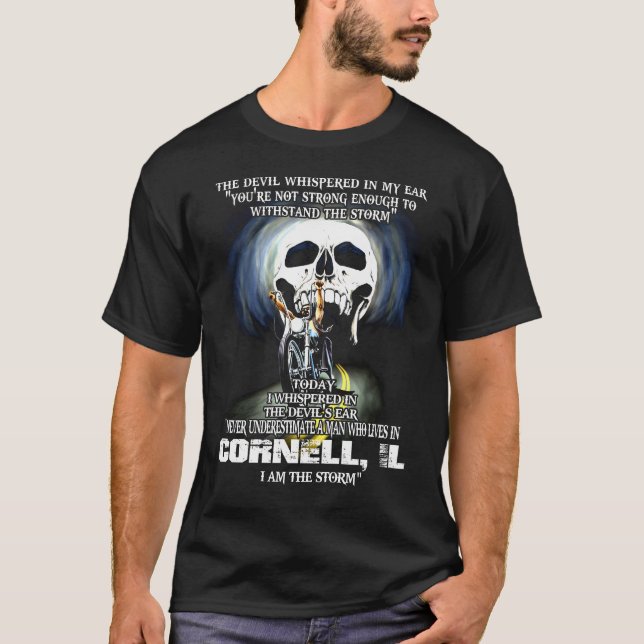 Never underestimate a CORNELL IL Man T-Shirt (Front)