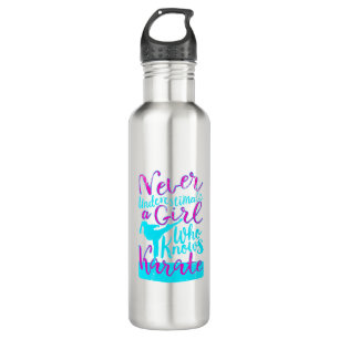 Never Underestimate a Girl Who Knows Karate design 710 Ml Water Bottle