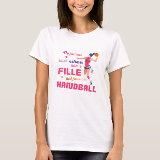 Never underestimate a girl who plays hand T-Shirt
