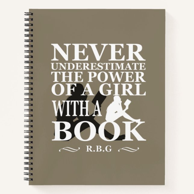 Never Underestimate a girl with a book (Front)