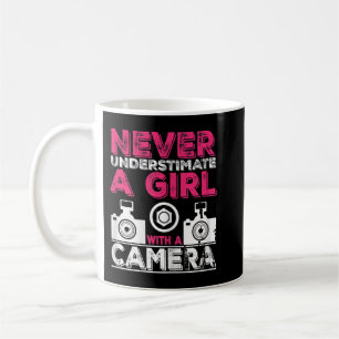 Never Underestimate A Girl With A Camera - Girl Ph Coffee Mug