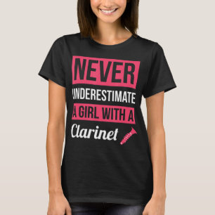 Never Underestimate A Girl With A French Horn Gif T-Shirt