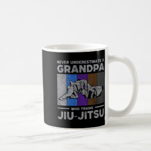 Never Underestimate A Grandpa Brazilian Jiu Jitsu Coffee Mug
