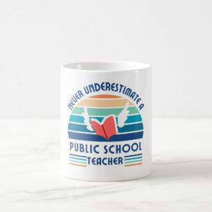 never underestimate a public school teacher kamala coffee mug