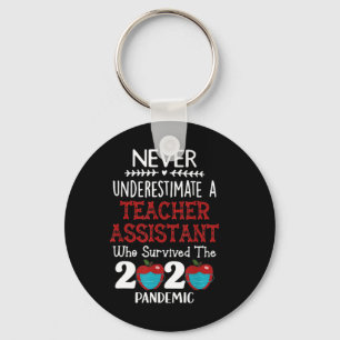 Never Underestimate A Teacher Who Survived  Online Key Ring
