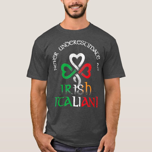 Never Underestimate An Irish Italian Flag Men T-Shirt (Front)