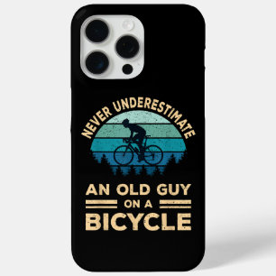 Never Underestimate An Old Guy On A Bicycle Funny  iPhone 15 Pro Max Case
