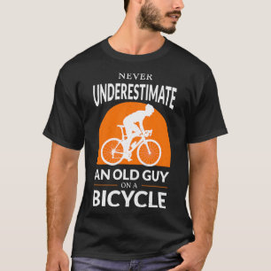 Never Underestimate An Old Guy On A Bicycle V T-Shirt