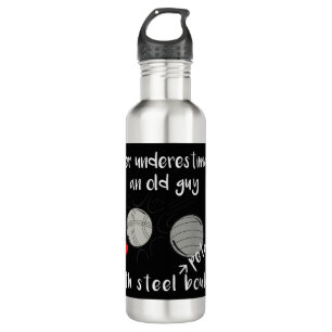 Never Underestimate An Old Hippie With A Cat Funny 710 Ml Water Bottle