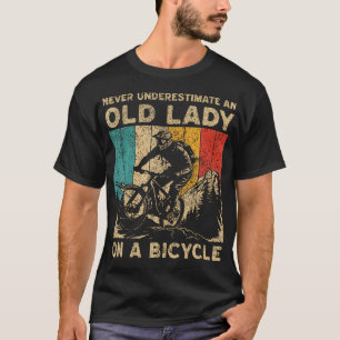 Never Underestimate An Old Lady Bicycle Riding T-Shirt