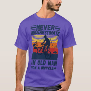never underestimate an old man on a bicycle 1 T-Shirt