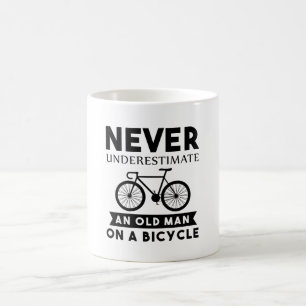 Never Underestimate an Old man on a Bicycle Coffee Mug
