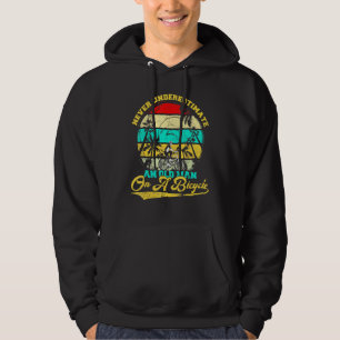 Never Underestimate An Old Man On A Bicycle Cyclin Hoodie