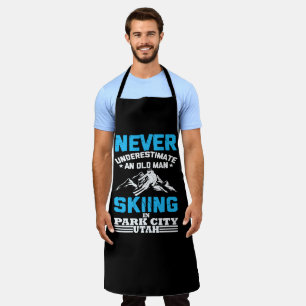 Never underestimate an old man skiing in Utah Apron