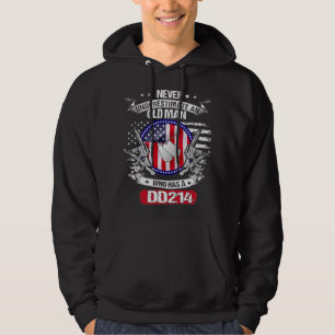 Never Underestimate An Old Man Who Has A DD214 Vet Hoodie
