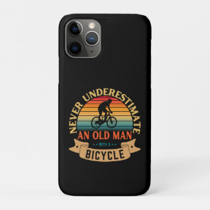 Never underestimate an old man with a bicycle iPhone 11 pro case