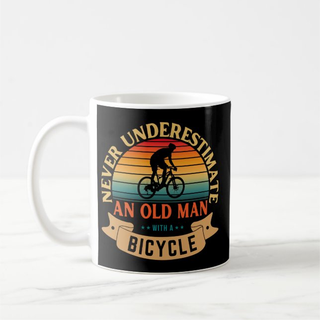 Never underestimate an old man with a bicycle coffee mug (Left)