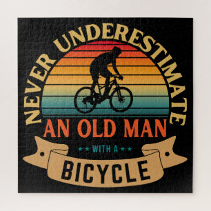 Never underestimate an old man with a bicycle jigsaw puzzle