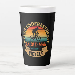 Never underestimate an old man with a bicycle latte mug