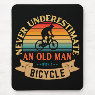 Never underestimate an old man with a bicycle mouse pad