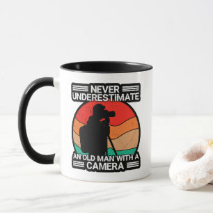 Never Underestimate An Old Man With A Camera Mug