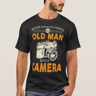 Never Underestimate An Old Man With A Camera Photo T-Shirt