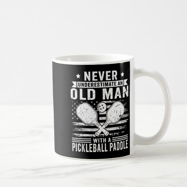 Never Underestimate An Old Man With A Ckleball Pad Coffee Mug (Right)