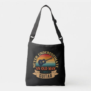 Never underestimate an old man with a guitar crossbody bag