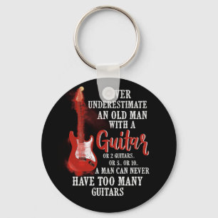 Never Underestimate An Old Man With A Guitar Key Ring