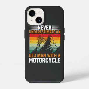 Never Underestimate An Old Man With A Motorcycle iPhone 14 Case