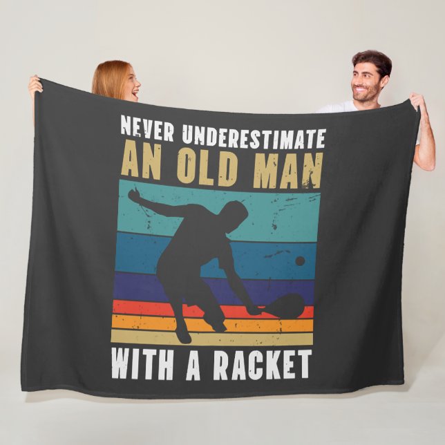 Never underestimate an old man with a pickleball  fleece blanket (In Situ)