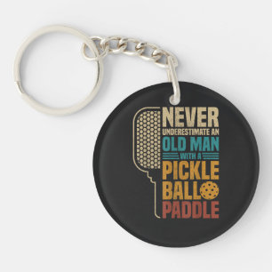 Never Underestimate an Old Man with A Pickleball  Key Ring