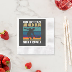 Never underestimate an old man with a pickleball napkin