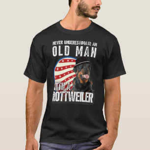 Never Underestimate An Old Man With A Rottweiler 1 T-Shirt