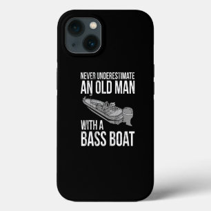 Never Underestimate An Old Man With Bass Boat Fish iPhone 13 Case